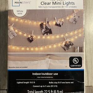Mainstays Clear Mini Lights with White Wire